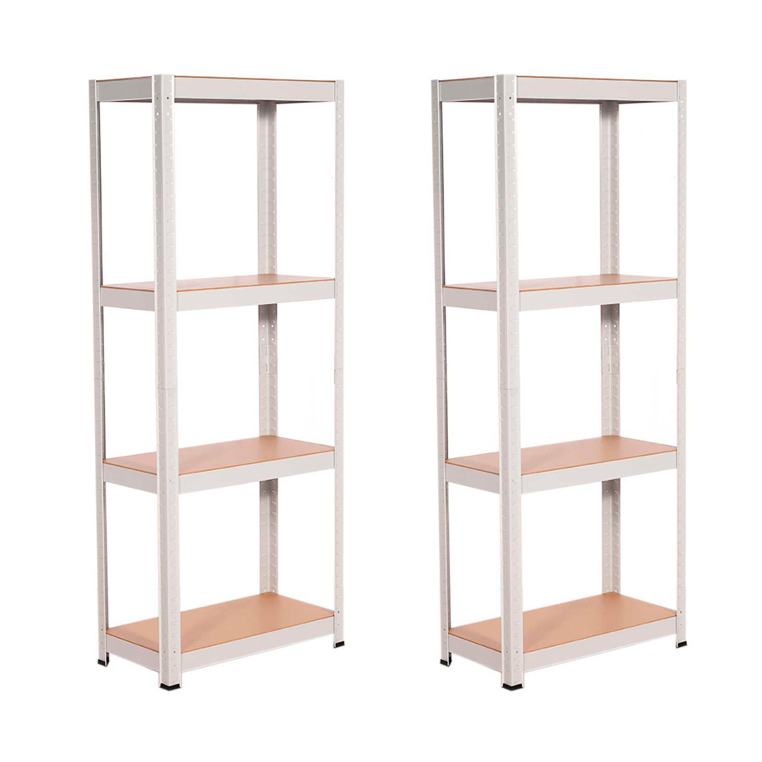Pack 2 Estantes metálicas com 4 prateleiras reguláveis 148x60x30cm 240Kg Thinia Home Estantes 1